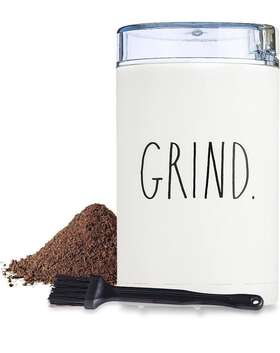Rae Dunn 192598640970 Electric Coffee Grinder 150 Watt Power 2.5 Oz. Stainless Steel Blade