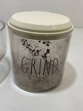 Yrdcg42 Rae Dunn Coffee Grinder Top Hopper Bowl Or Lower Grounds Bin And Lid - R9