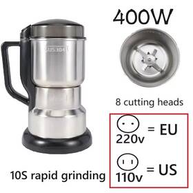 Rapidroo-shop 313116229297 High Power Electric Coffee Grinder Kitchen Cereal Nuts Beans Spices Grains Grind