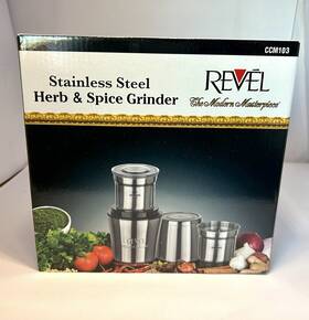Ccm103r Revel Stainless Steel Hern Spices And Coffee Beans Grinder - Silver