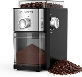 Rounexes 726084955943 Electric Flat Burr Coffee Grinder Compact For Home Use Mil