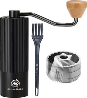 Roylo Globe 313041571591 Manual Coffee Grinder With Cnc 420 Stainless Steel Blades 20g Capacity Cl