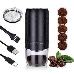 Saraudy 085353539292 Portable Burr Coffee Grinder Electric With 40 Adjustable Settings Co