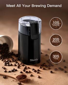 Sy-cg-9140-us-amr Sboly Versatile Blade Grinder For Coffee Beans Spices Dry Herbs And More 10cup