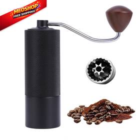 Seektik 704505911501 Manual Coffee Grinder With Stainless Steel Conical Grinding Burr Small Black