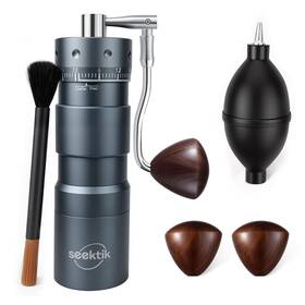 Seektik 704505911563 Manual Coffee Grinder With Numerical External Adjustable Setting Stainless St