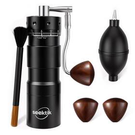 Seektik 704505911570 Manual Coffee Grinder With Numerical External Adjustable Setting Stainless St
