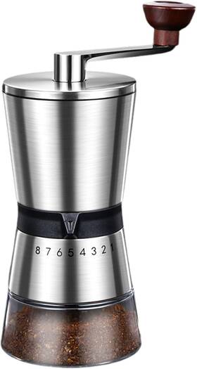 Seektik 744110672169 Ceramic Burr Manual Coffee Grinder With 8 Adjustable Coarseness Settings For Col