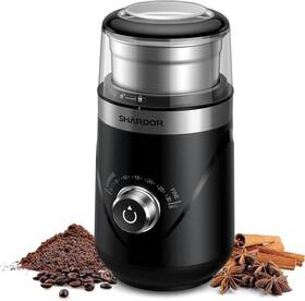 Shardor 726084519268 Electric Super Silent Blade Coffee Grinder Timed Grind Control Rotary Knob Adj