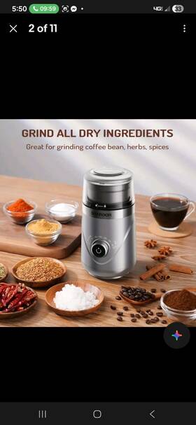 B07thvm8fy Shardor Electric Coffee Grinder Quiet Stainless Steel Bowl 250w Power Nuts Spice Herbs