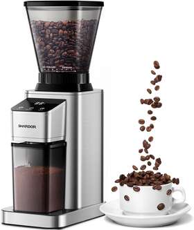 Cg203s Shardor Conical Burr Coffee Grinder Electric With Precision Electronic Timer