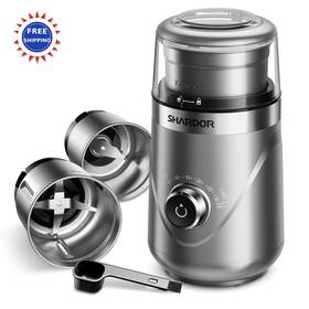 Cg638sr Shardor Grinder Coffee 2 Bowl Timed Grind Adjustable Coarse Fine Electric