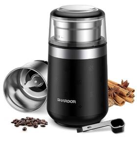Cg648 Shardor Nib Super Silent Electric Coffee Grinder Black/stainless Steel