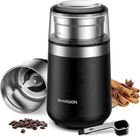 Cg648b Shardor Super Silent Coffee Grinder Electric Herb Spice Gray