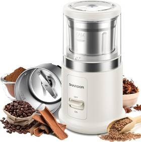 Ok2075 Shardor One Touch Coffee Grinder Electric Spice Herb For Bean White