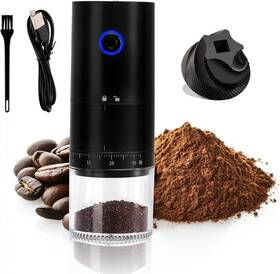 Hb-995 Shunchengfa Portable Electric Coffee Grinder With 38 Adjustable Grind Settings Black