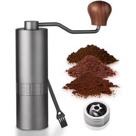 Sixaquae 735843648224 Manual Coffee Grinder With Stainless Steel Burr Adjustable Settings Hand Coff