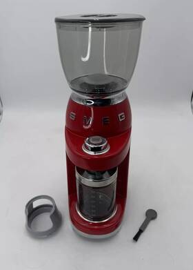 Cgf01rdus-ba Smeg Cgf01rdus Red 50s Retro Style Coffee Grinder Open Box