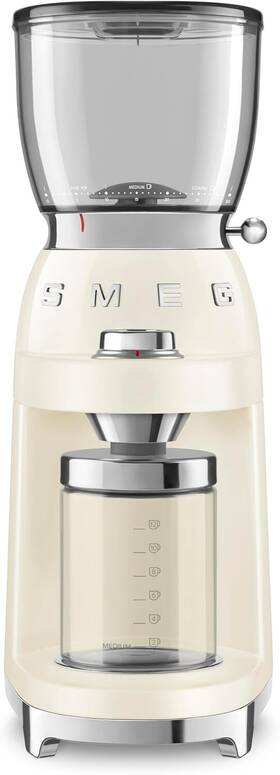 Cgf11 Smeg Retro-style Coffee Grinder Burr Mill With 30 Grind Settings Cream
