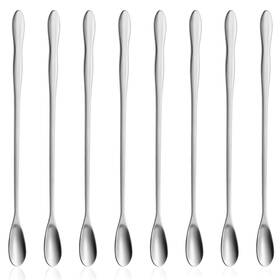 5216waaw8449 Sorcristy 8 Pieces Stainless Steel Coffee Stirring Spoons 7.8 In Long One Size Silver