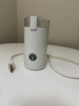 Mkm6005wuc Starbucks Coffee Bean Grinder White Body / Green Logo