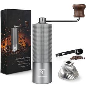 Sunya 791684729690 Manual Coffee Grinder With Stainless Steel Conical Burr. Aluminum Shell Hand