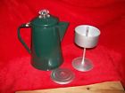 Teapot Tea Top Kettle Stove Green Pot Percolator Vintage Enamelware Coffee