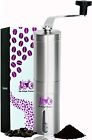 The Purple Tractor Coffee Manual Grinder Precise Stainless Steel Hand Crank Ceramic Burr New 637801302912