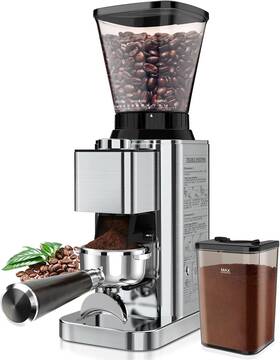 Toogoer 705353144431 Conical Burr Coffee Grinder Electric Espresso Bean For Home Use