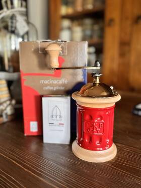 Tre Spade F32600 Macinacaffe 13 Red Burr Hand Coffee Grinder Manual Espresso