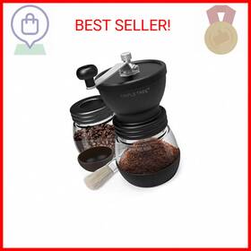 Triple Tree 313106740757 Manual Coffee Grinder With Ceramic Burrs Hand Mill Two Glass Jars 1