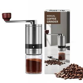 Trustonix 199284940093 - Portable Hand Coffee Grinder 7.5 Silver