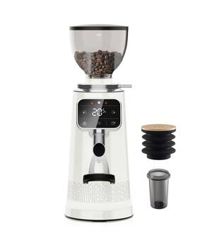 Tuni 716597716483 G3 64mm Flat Burr Electric Coffee Grinder 100 Settings Ivory