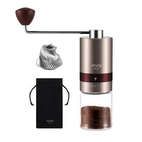 Vevok Chef 768894027410 Gold Manual Coffee Grinder Stainless Steel Burr