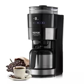 Vevor 313033999921 Coffee Maker With Grinder 64 Oz. Black Conical Machine Grind And