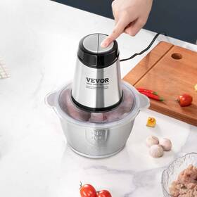 Dmcjrjjlbxg3dgyzsv120 Vevor Electric Food Chopper Processor 8 Cup Stainless Steel Bowl Meat Grinder