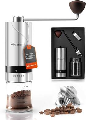 Vivaant 100956367032 Manual Coffee Grinder Hand With Adjustable Dragon Tooth Us