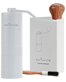 West Coast Chef 197644030316 Manual Coffee Grinder Burr Portable Espress