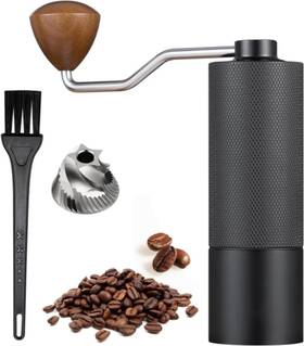 Mcg2401 Xumao Manual Coffee Grinder Capacity 25 Grams Stainless Steel Tapered Burrs Black