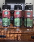 Commercial Coffee Airpots With Bunn Rack - Set 3. Fixed Price $100.00.