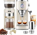 20 Bar Espresso Machine & Burr Grinder Set With Milk Frother - Perfect Gift!. Fixed Price $399.99.