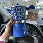 Brandani Italian Stovetop Espresso Maker Moka Pot Blue 6-CUP Coffee. Fixed Price $48.99.