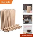 Eco-friendly 1000 Count Wooden Stir Sticks Disposable & Smooth Beverage Mixers. Fixed Price $17.09.