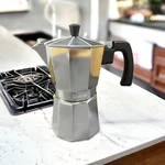 Stovetop Espresso Maker, 9OZ Moka Pot 6 Expresso Cups, Cuban Coffee. Fixed Price $18.99.