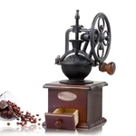 Burr Coffee Grinder, Vintage Style Wooden 10.63 X 5.12 4.33 Inches, Brown. Fixed Price $42.99.