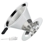 Pour Over Coffee Maker Stainless Steel Dripper With Cleaning Brush Camping. Fixed Price $10.80.