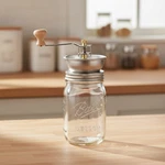 Perfect Gift: Manual Coffee & Spice Grinder Lid For Mason Jars - Stainless Steel. Fixed Price $44.98.