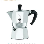 Bialetti Moka Express 3-CUP Stovetop Espresso Maker, Silver, Gas/electric. Fixed Price $30.00.