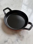 Staub Enamel Cast Iron Double Handle Frying Pan 20CM Red/black France. Fixed Price $85.00.