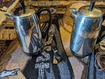 Vintage Lot Farberware Superfast Percolator Coffeemaker Model 142B 12 Cup. Fixed Price $60.00.